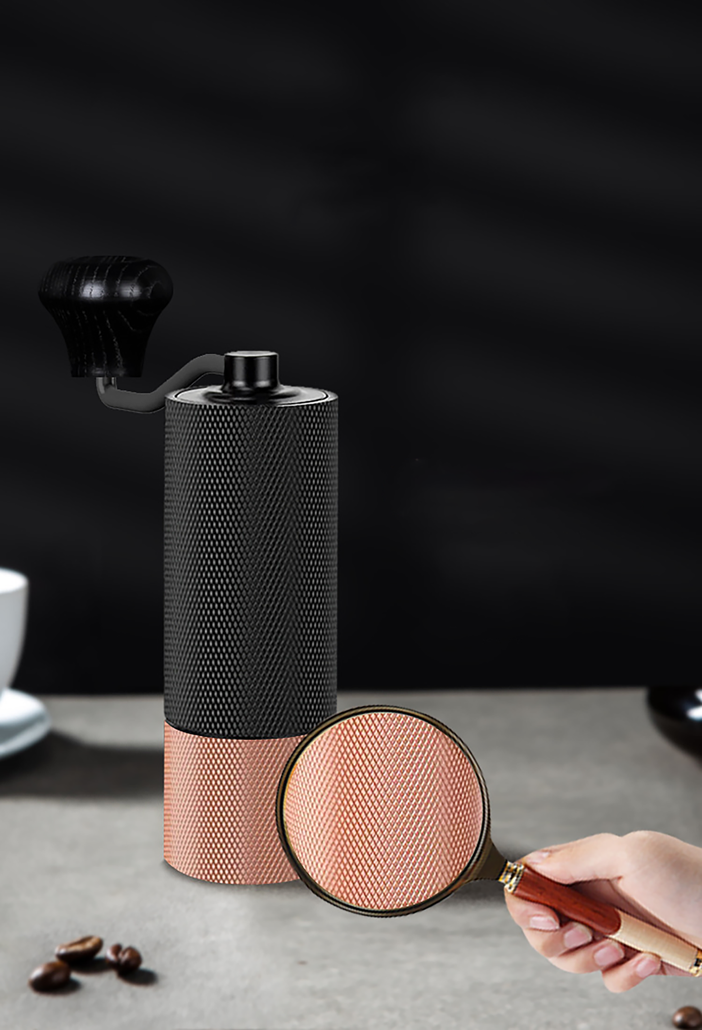 Manual Coffee Grinder Capacity 25g with CNC Stainless Steel Conical Burr - fabufabu design store