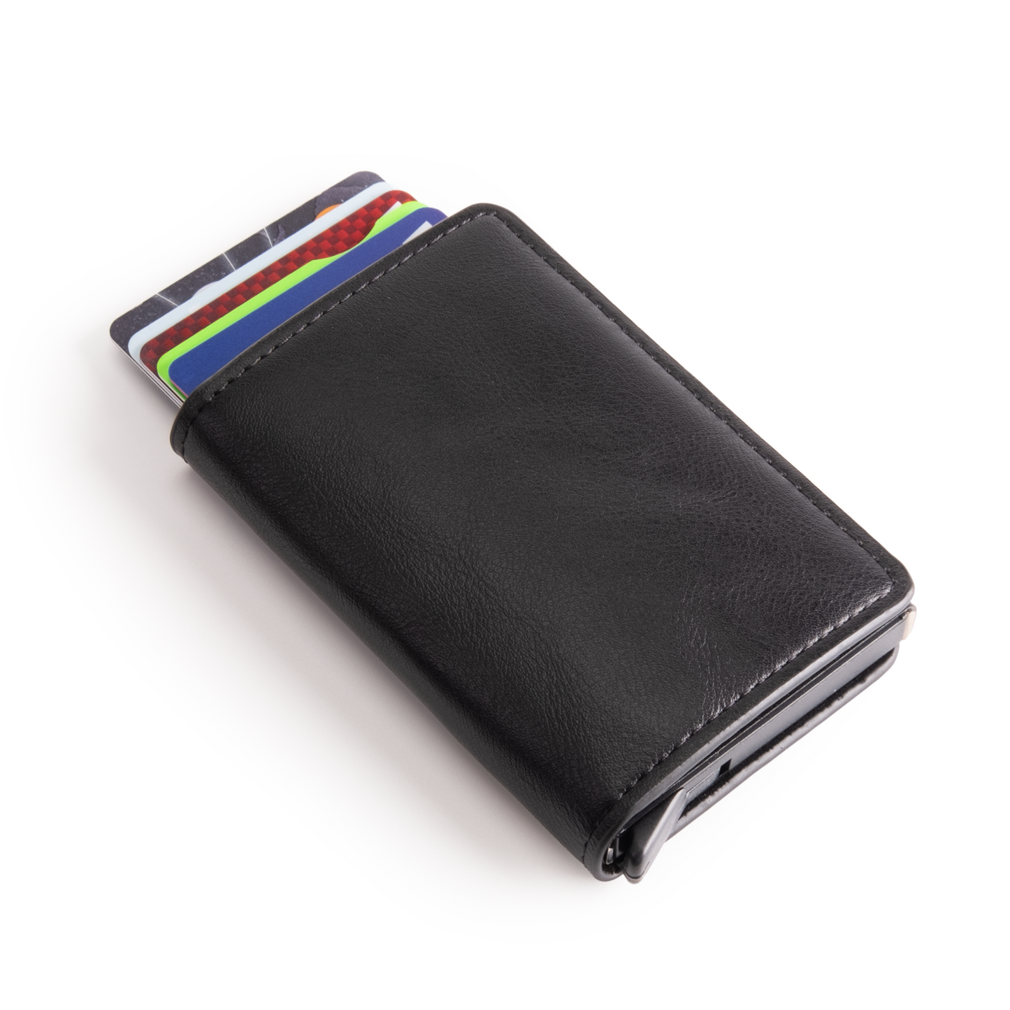 Slim RFID wallet by Fabufabu Design Store with multiple card slots and RFID blocking technology for secure, compact credit card storage.