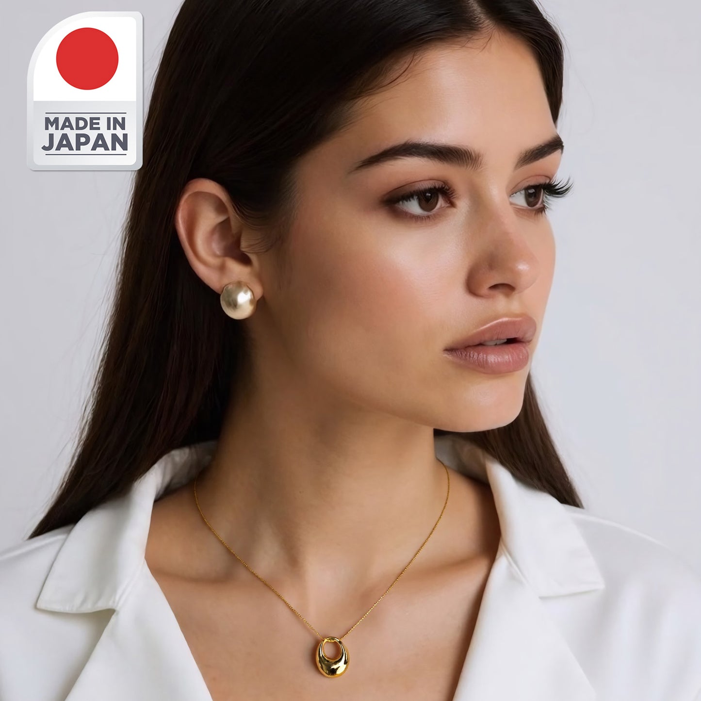 Mini Hoop Ring Pendant Necklace