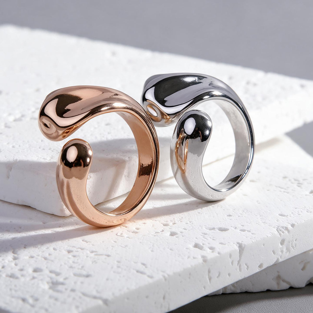 Teardrop Open Rings