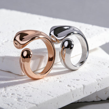 Teardrop Open Rings