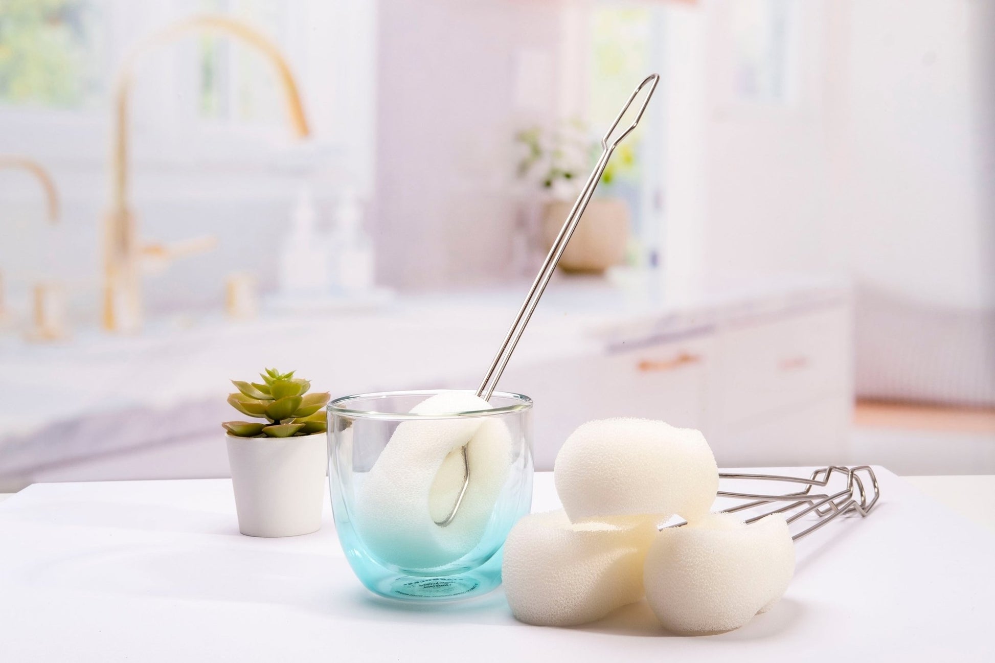 2 - Pack Extra Long Sponge Bottle Brush Cleaner for Thermos - fabufabu design store