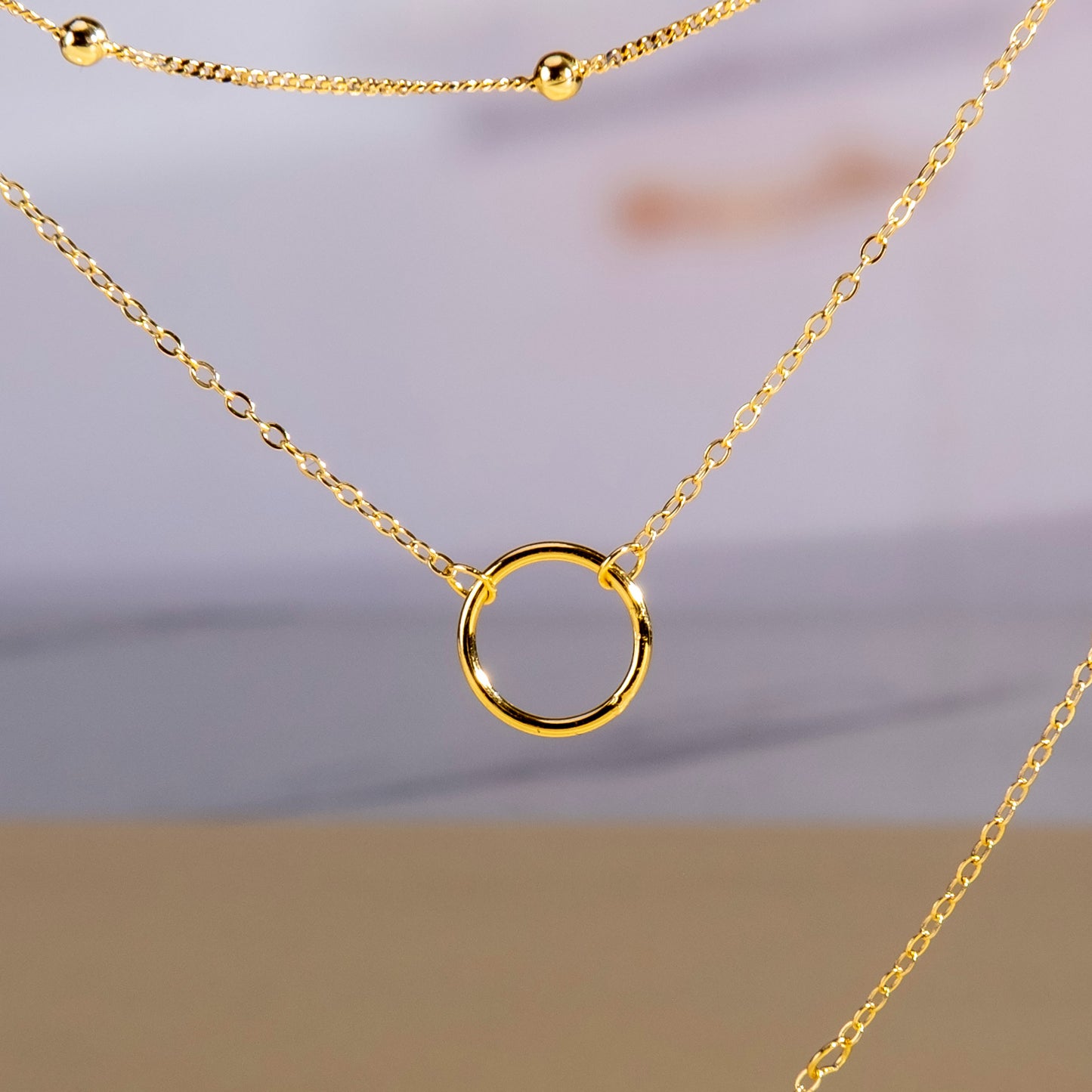 Silver layered choker necklace from Fabufabu, crafted in S925 sterling silver with elegant, delicate design.