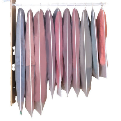 4-piece set white frosted zipper PEVA hanging garment bag