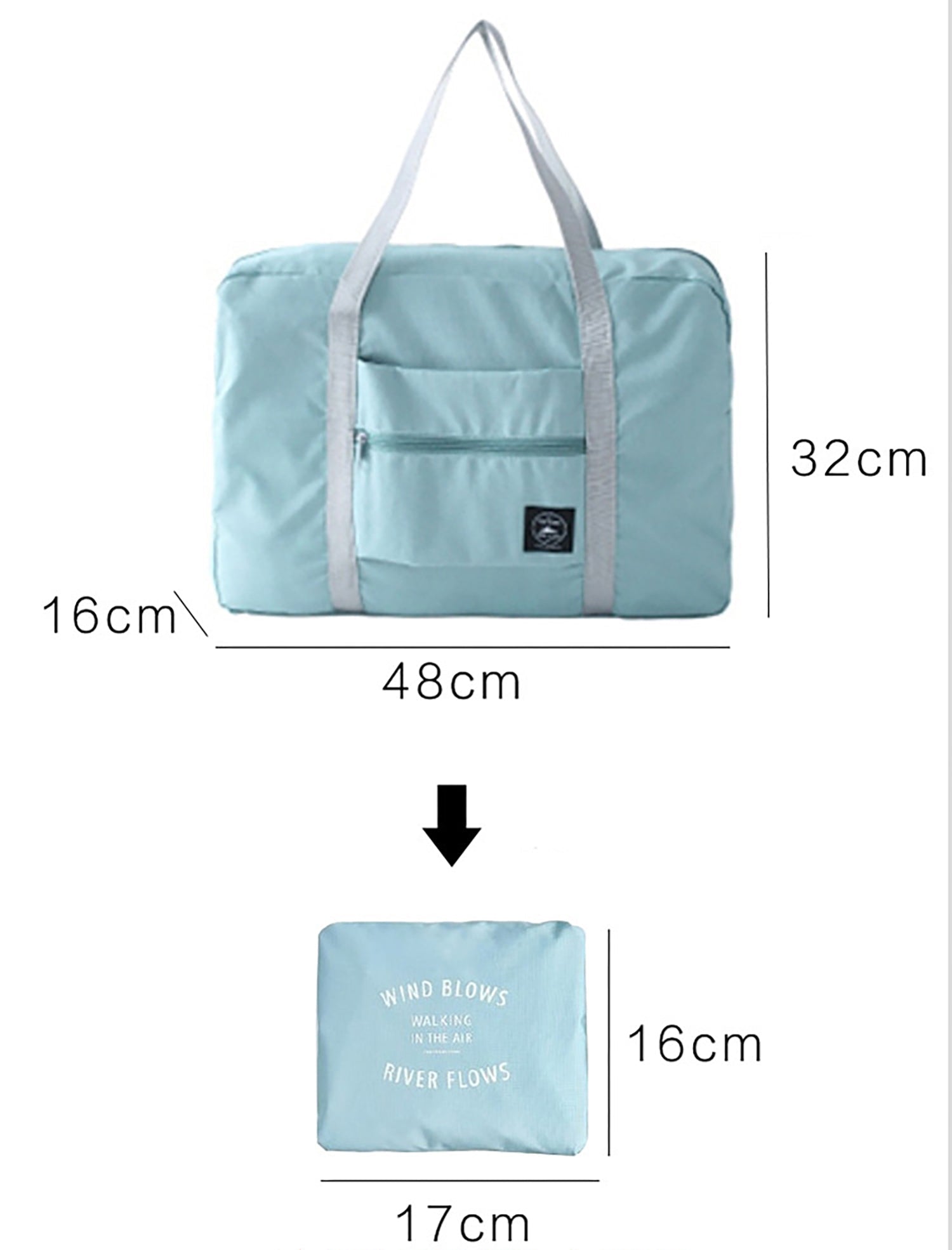 2pack Foldable Travel Duffel Bag with Fixed on the Trolley Case - fabufabu design store