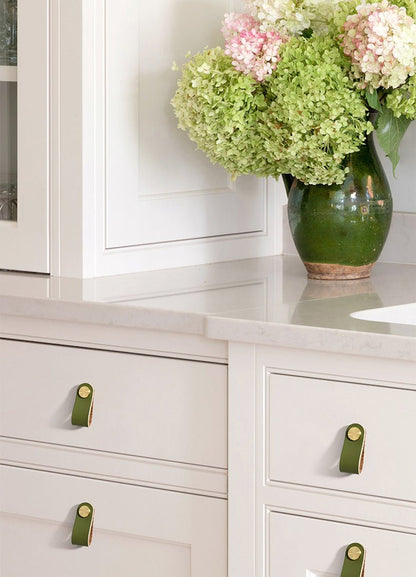 2pcs Drawer Knob Pull Leather Handle - fabufabu design store