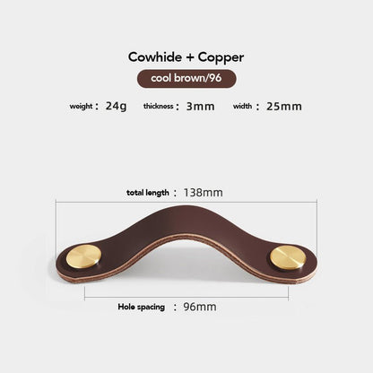 2pcs Drawer Knob Pull Leather Handle - fabufabu design store