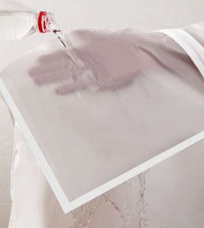 4-piece set white frosted zipper PEVA hanging garment bag