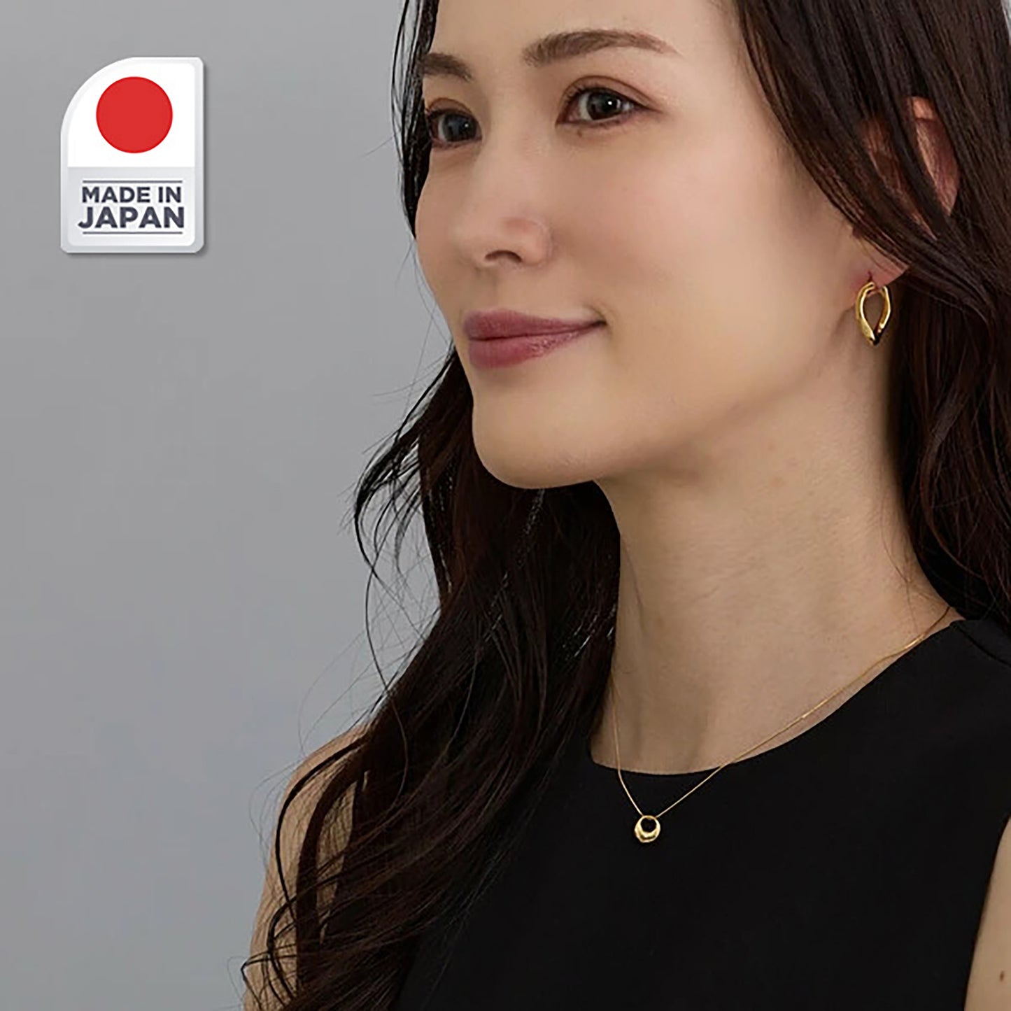 Mini Hoop Ring Pendant Necklace