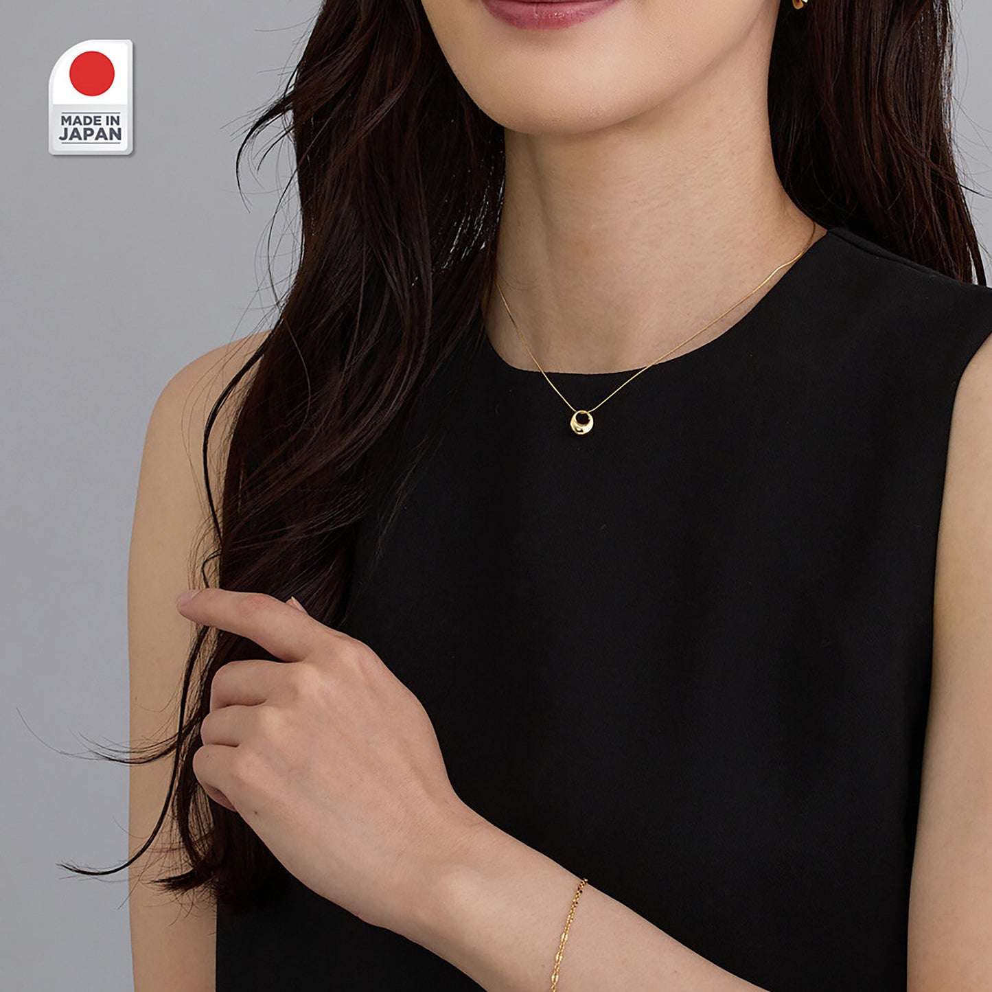 Mini Hoop Ring Pendant Necklace