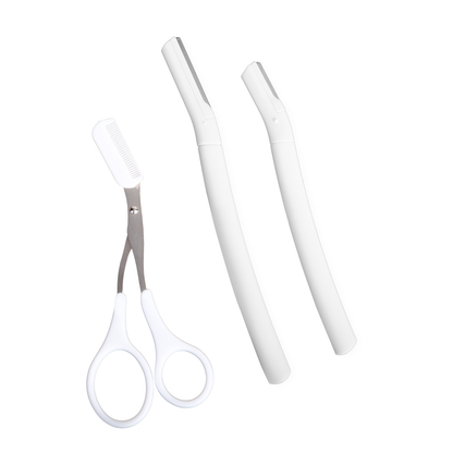Fabufabu 3-in-1 eyebrow kit featuring eyebrow powders, pencils, and brushes for shaping and defining eyebrows.