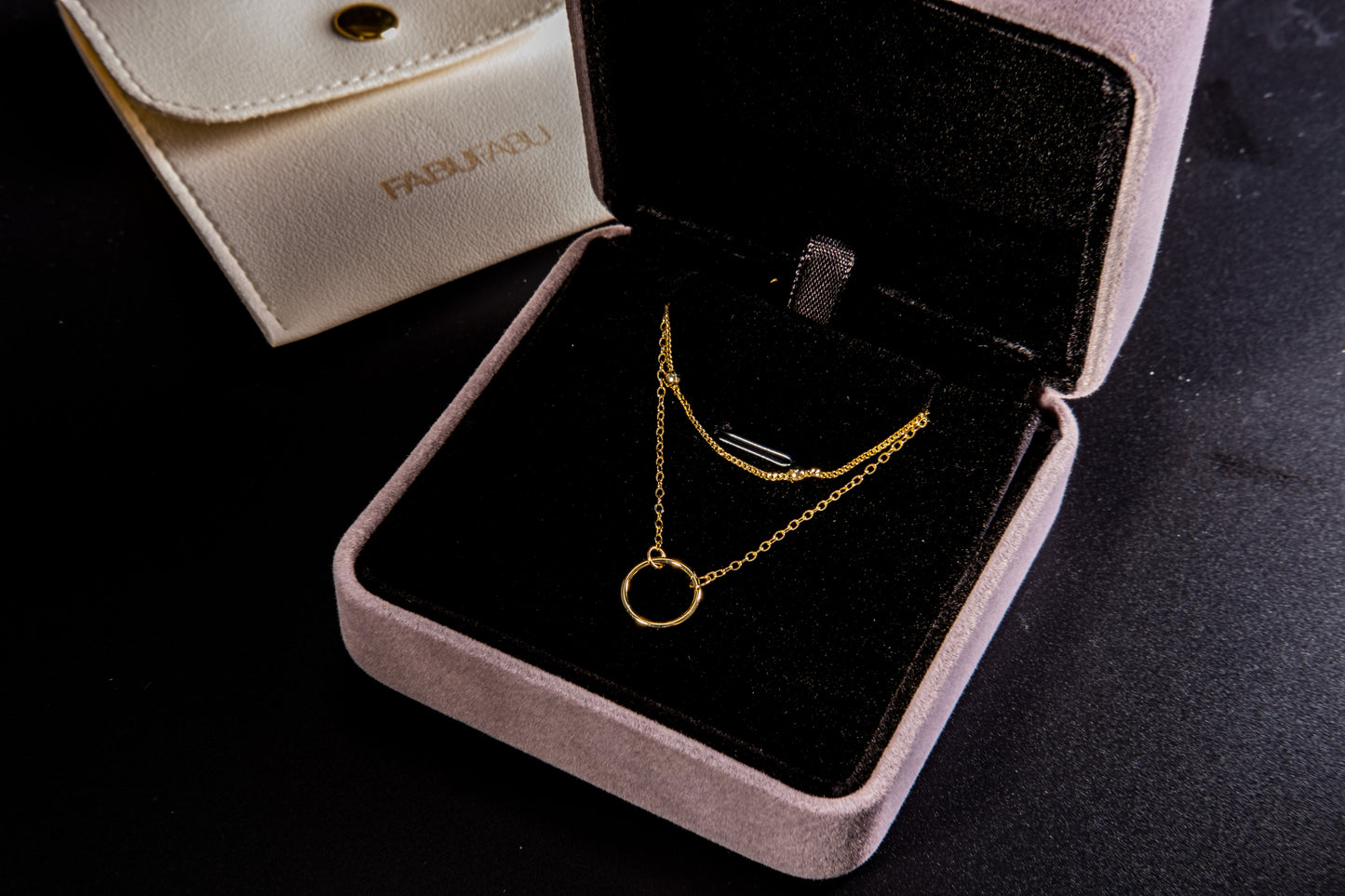 Fabufabu layered S925 sterling silver choker necklace, featuring multiple delicate chain layers, stylish jewelry for women