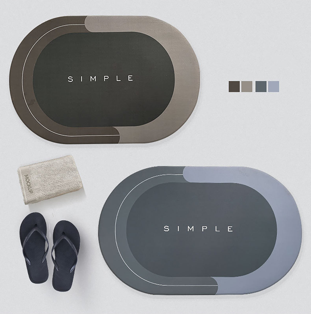 Diatom Mud Bathroom Rug - fabufabu design store