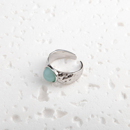 Boho Bohemian Hippie Antique Gold Silver Alloy Resin Gem Stone Rings Jewelry for Women - fabufabu design store
