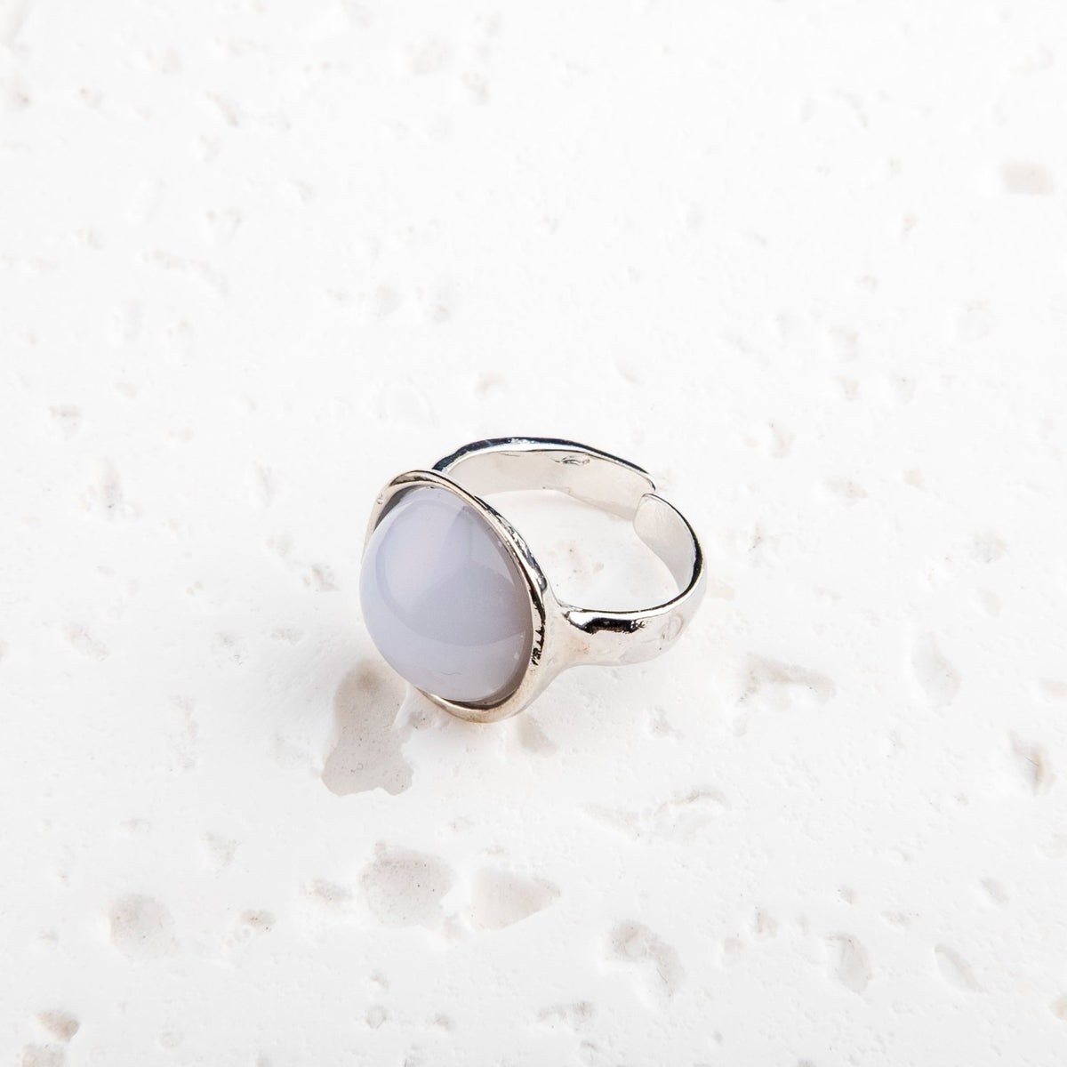 Boho Gold Silver Oval Round Resin Rings - fabufabu design store