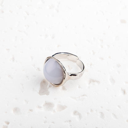Boho Gold Silver Oval Round Resin Rings - fabufabu design store