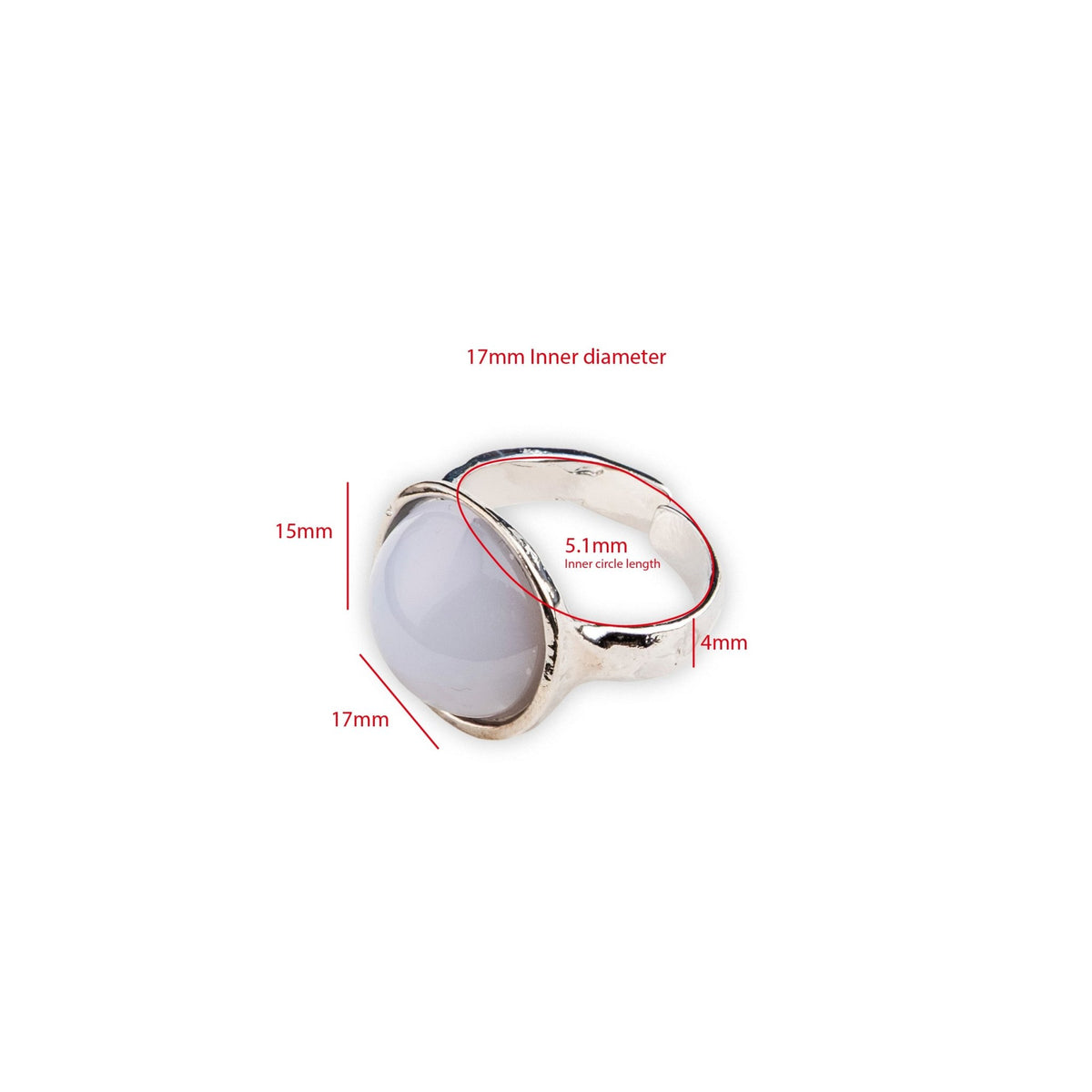 Boho Gold Silver Oval Round Resin Rings - fabufabu design store