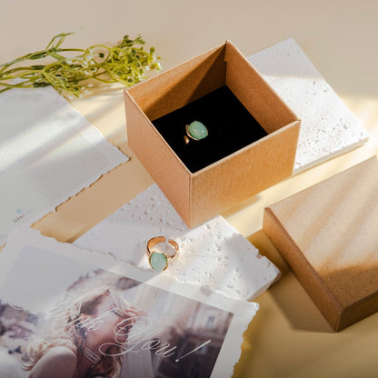 Boho Unique Gold Silver Resin Gem Stone Rings for Women Funky Colorful - fabufabu design store
