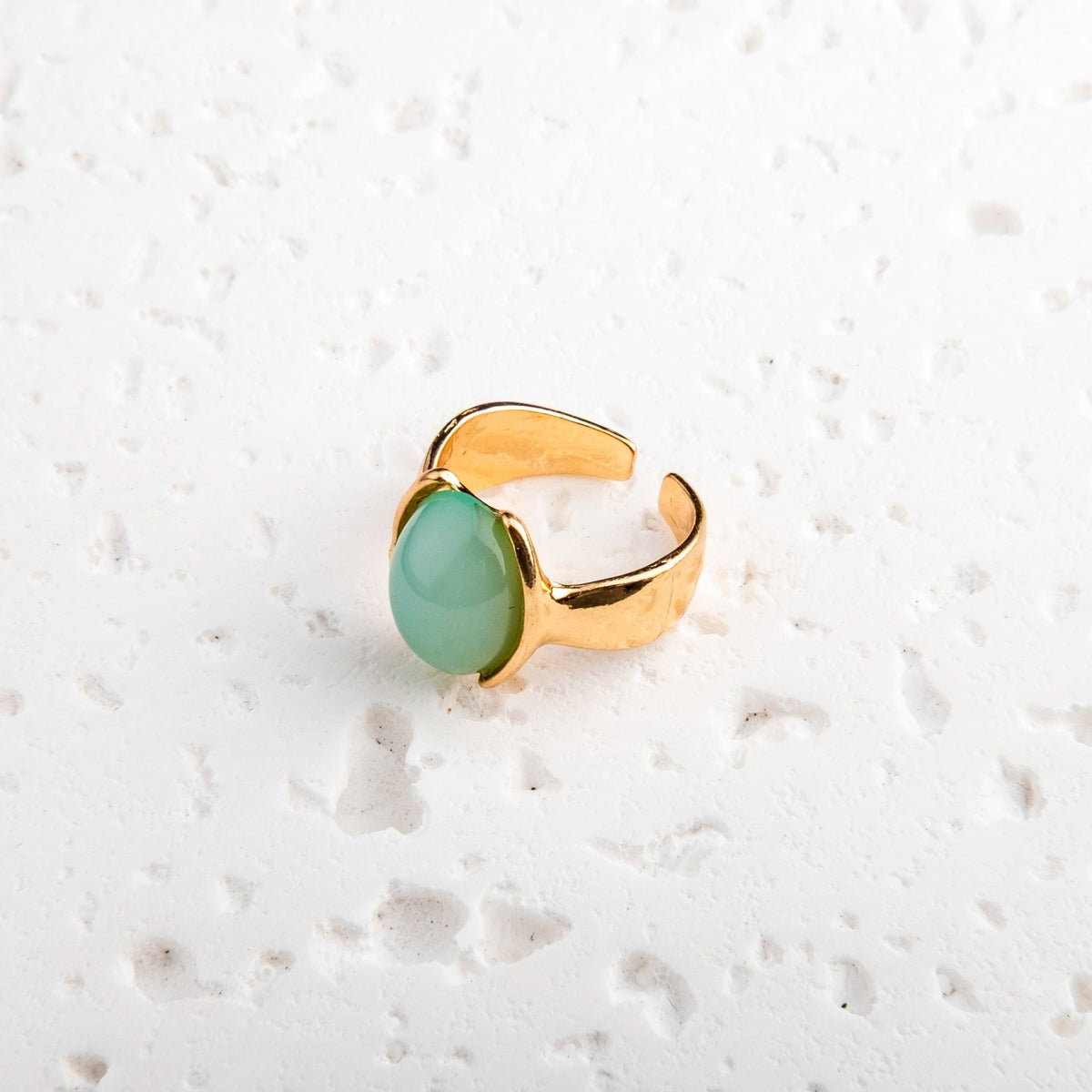 Boho Unique Gold Silver Resin Gem Stone Rings for Women Funky Colorful - fabufabu design store
