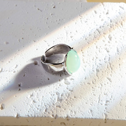 Boho Unique Gold Silver Resin Gem Stone Rings for Women Funky Colorful - fabufabu design store