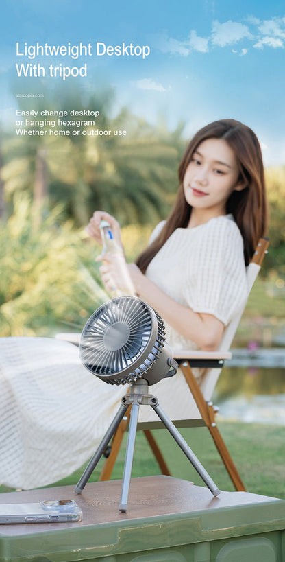 Camping fan with LED Lantern - fabufabu design store