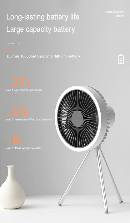 Camping fan with LED Lantern - fabufabu design store