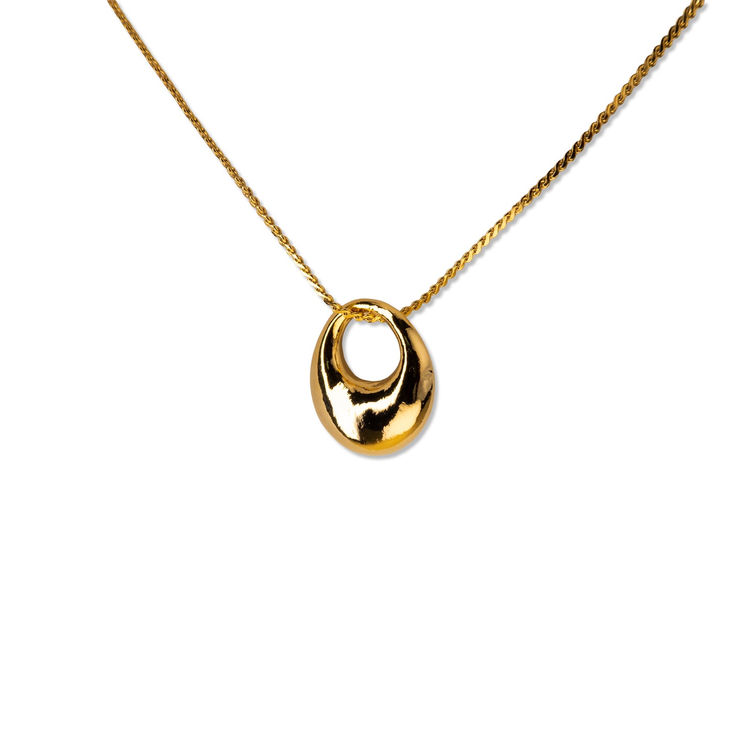 Mini Hoop Ring Pendant Necklace