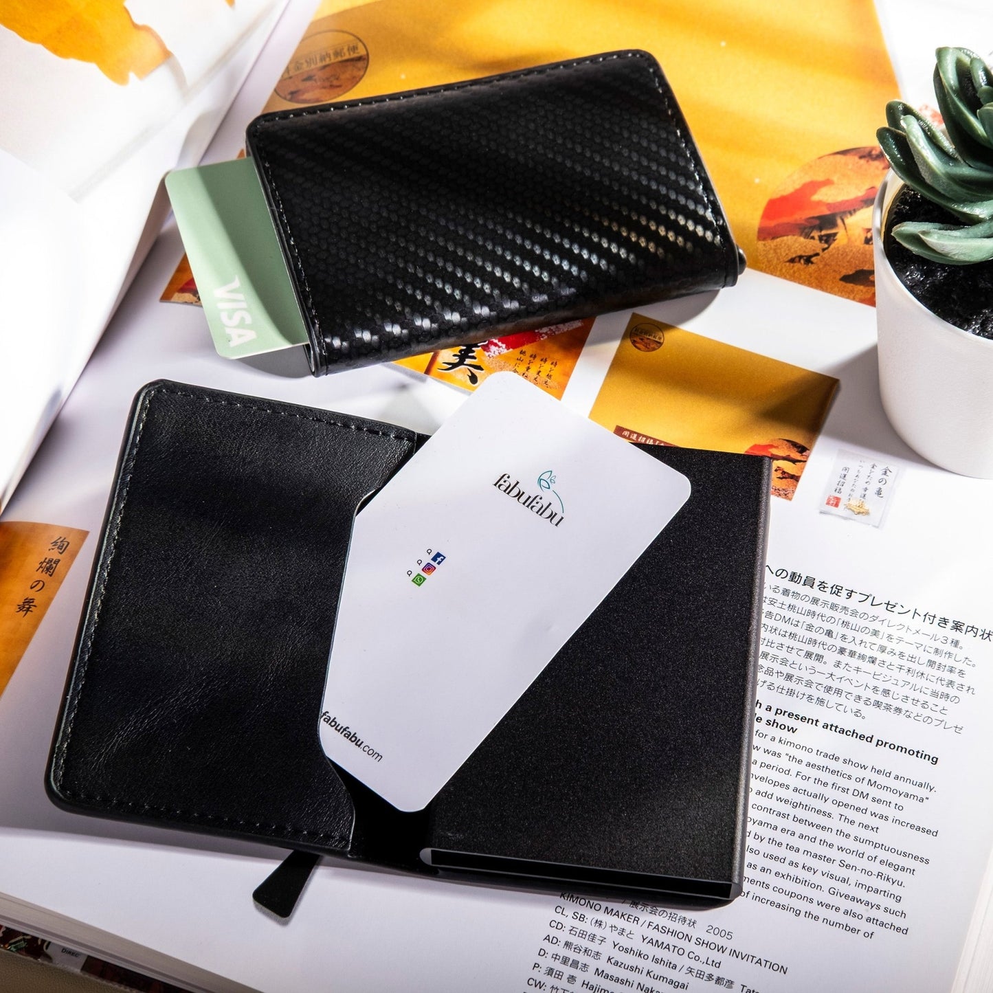 Credit Card Slim Wallet RFID Blocking - fabufabu design store