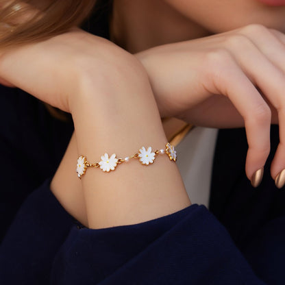 Daisy Flower Bracelet for Women - fabufabu design store