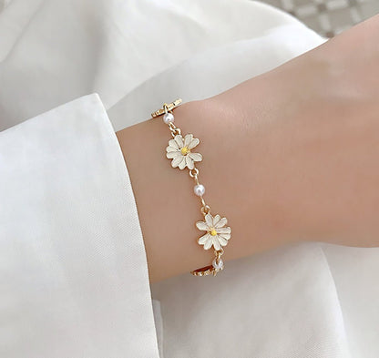Daisy Flower Bracelet for Women - fabufabu design store