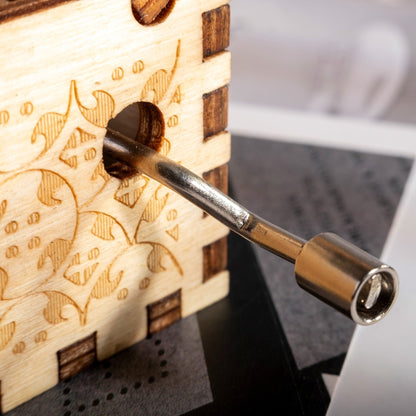Engraved Vintage Hand Cranked Wooden Music Box - fabufabu design store