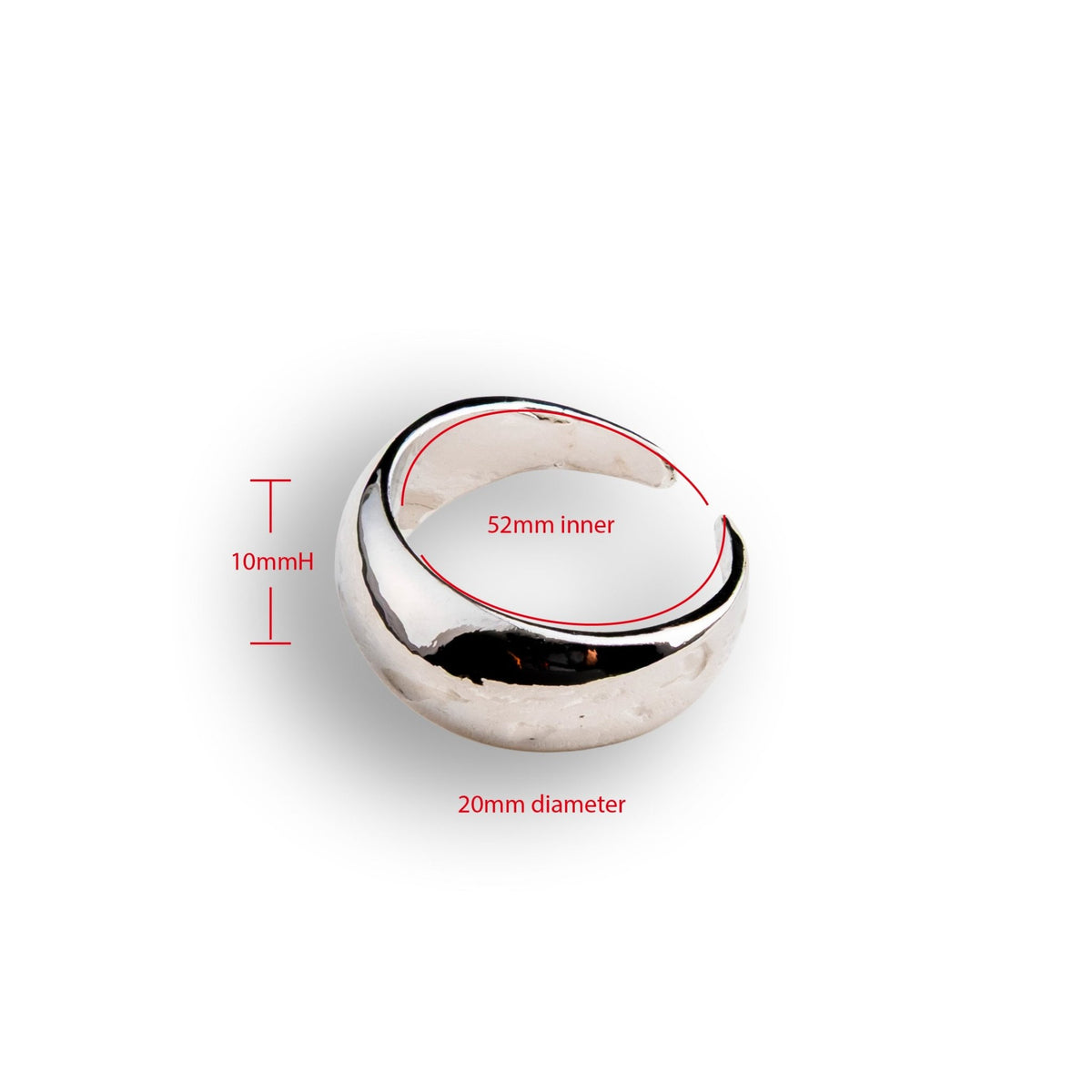 Fabufabu Gold-plated Silver-plated Alloy Dome Chunky Rings - fabufabu design store