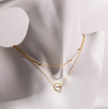 Fabufabu Layered Choker Necklace S925 Sterling Silver Jewelry - fabufabu design store