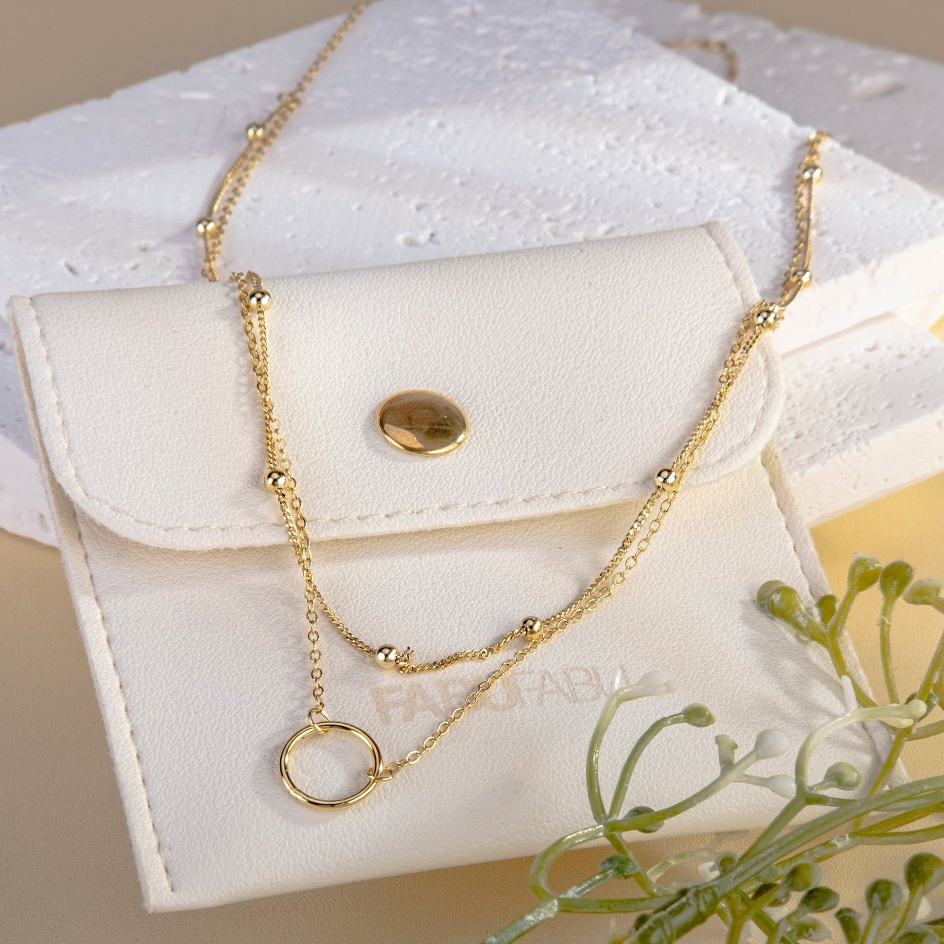 Fabufabu Layered Choker Necklace S925 Sterling Silver Jewelry - fabufabu design store