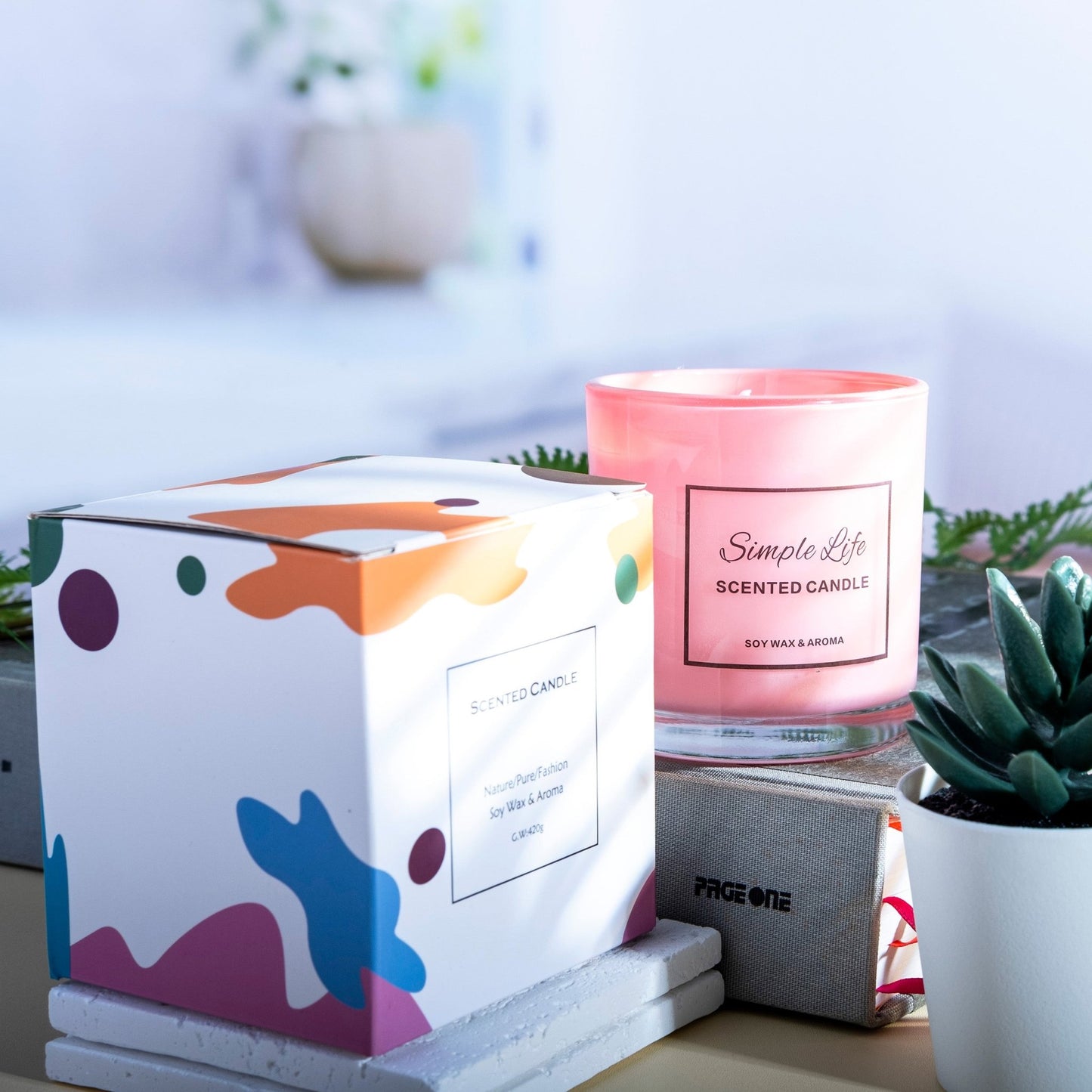 Fabufabu Luxury Aesthetic Rose Scent Scented Candle - fabufabu design store