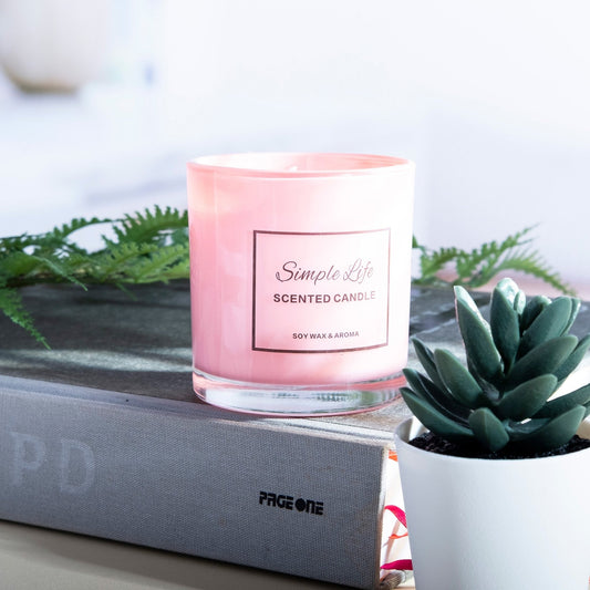 Fabufabu Luxury Aesthetic Rose Scent Scented Candle - fabufabu design store