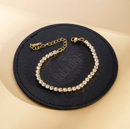 Gold Plated Zircon Tennis Bracelet - fabufabu design store