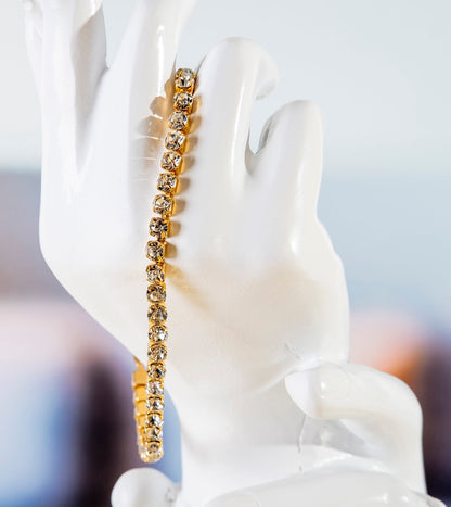 Gold Plated Zircon Tennis Bracelet - fabufabu design store
