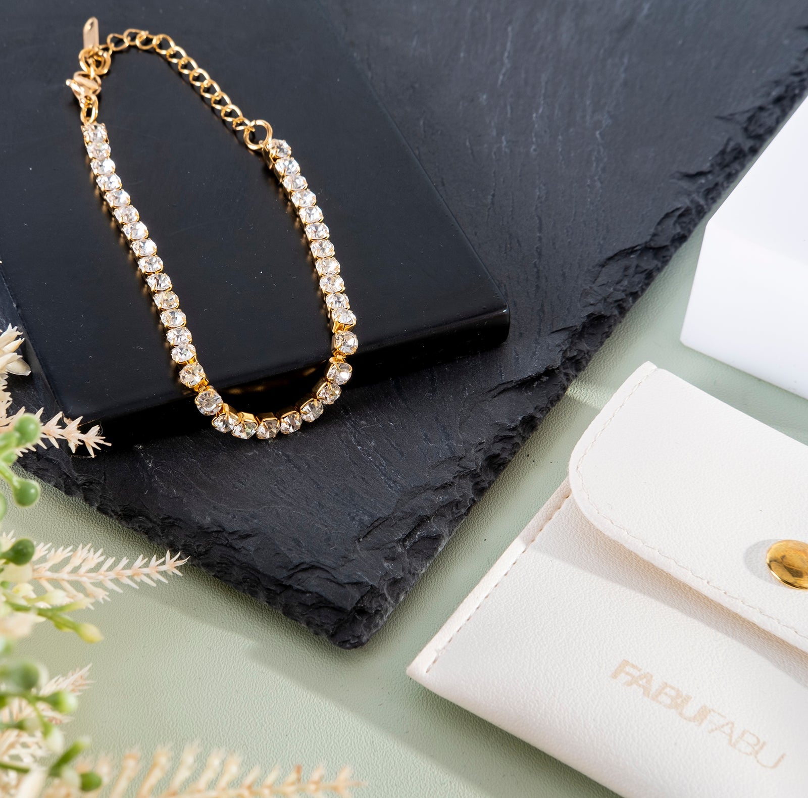 Gold Plated Zircon Tennis Bracelet - fabufabu design store