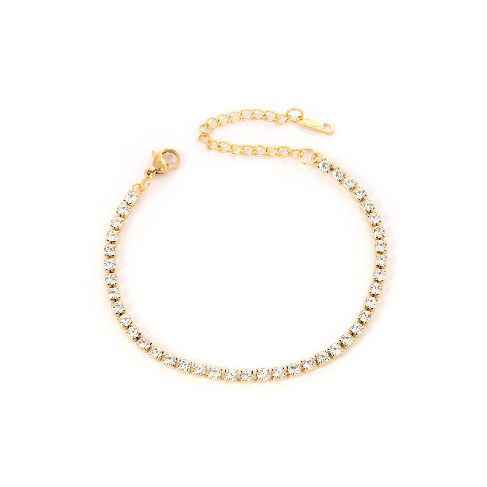Gold Plated Zircon Tennis Bracelet - fabufabu design store