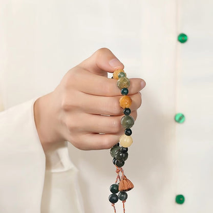 Handmade Water Grass Agate Lotus Style Bodhi Bracelet - fabufabu design store