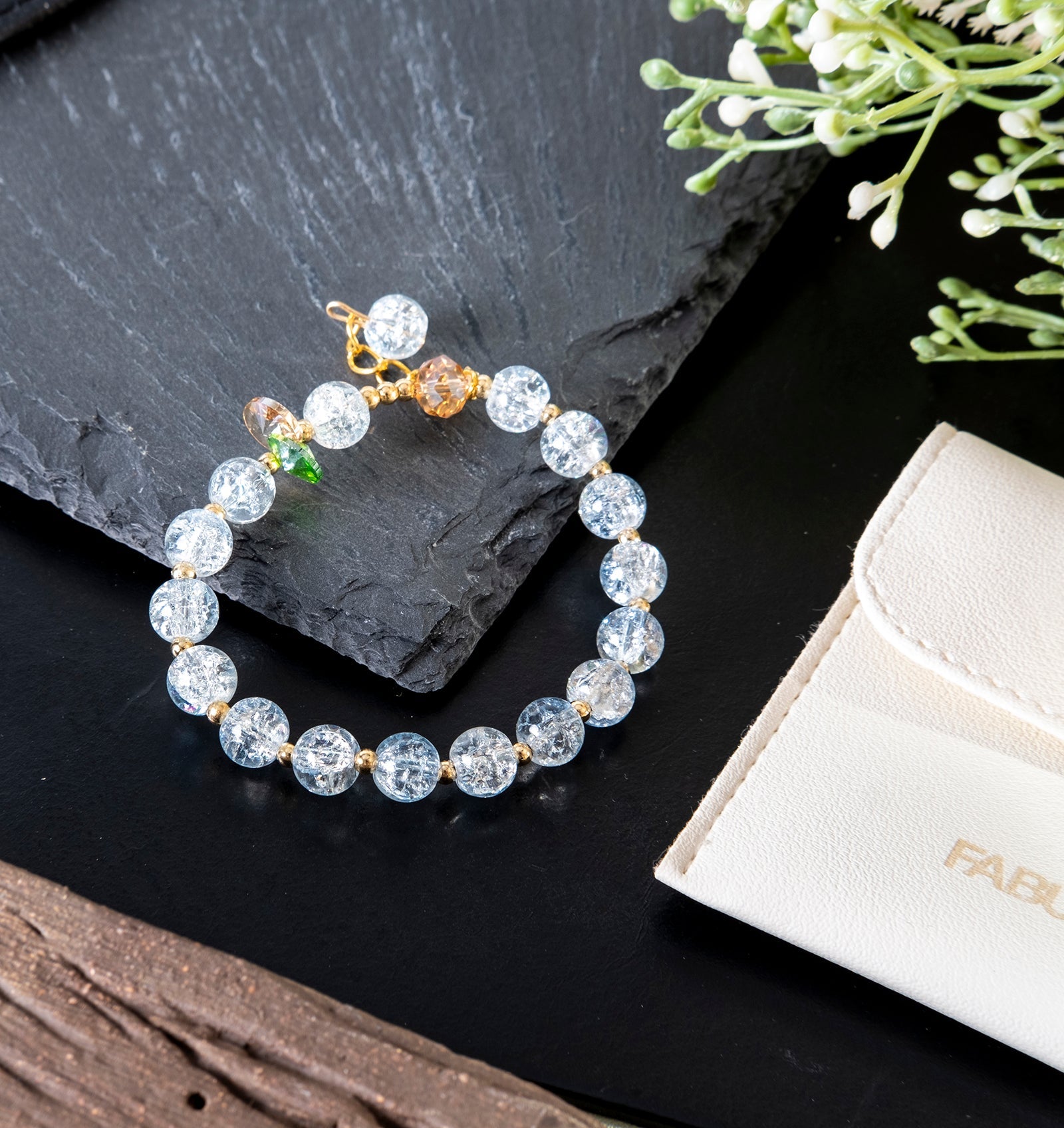 Jewelry 8mm Glass Charm Bracelet - fabufabu design store