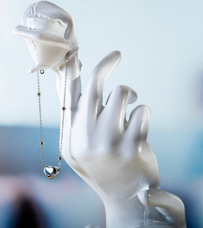 Love Heart Charm Chain Bracelet titanium steel Lucky Bracelet - fabufabu design store