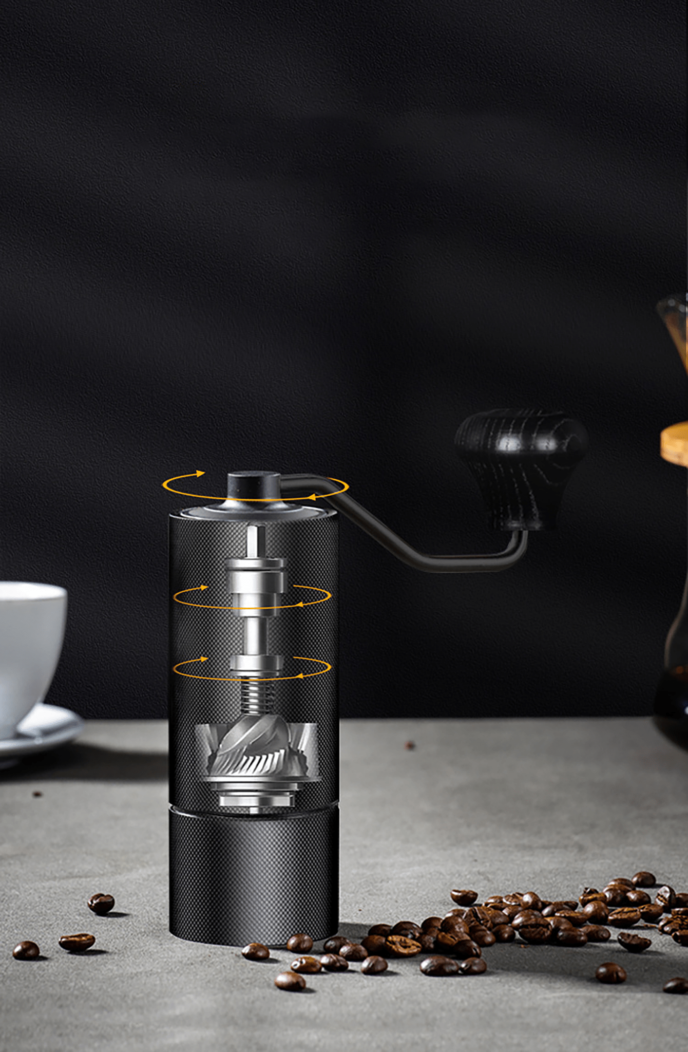 Manual Coffee Grinder Capacity 25g with CNC Stainless Steel Conical Burr - fabufabu design store