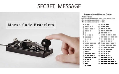 Morse Code Bracelet Couple Distance Matching - fabufabu design store