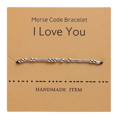Morse Code Bracelet Couple Distance Matching - fabufabu design store