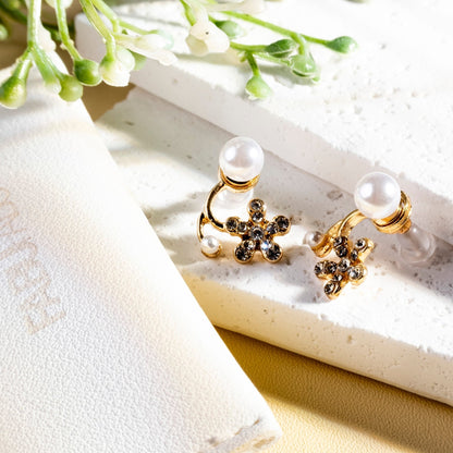 Pearl - Flower Style Earrings - fabufabu design store