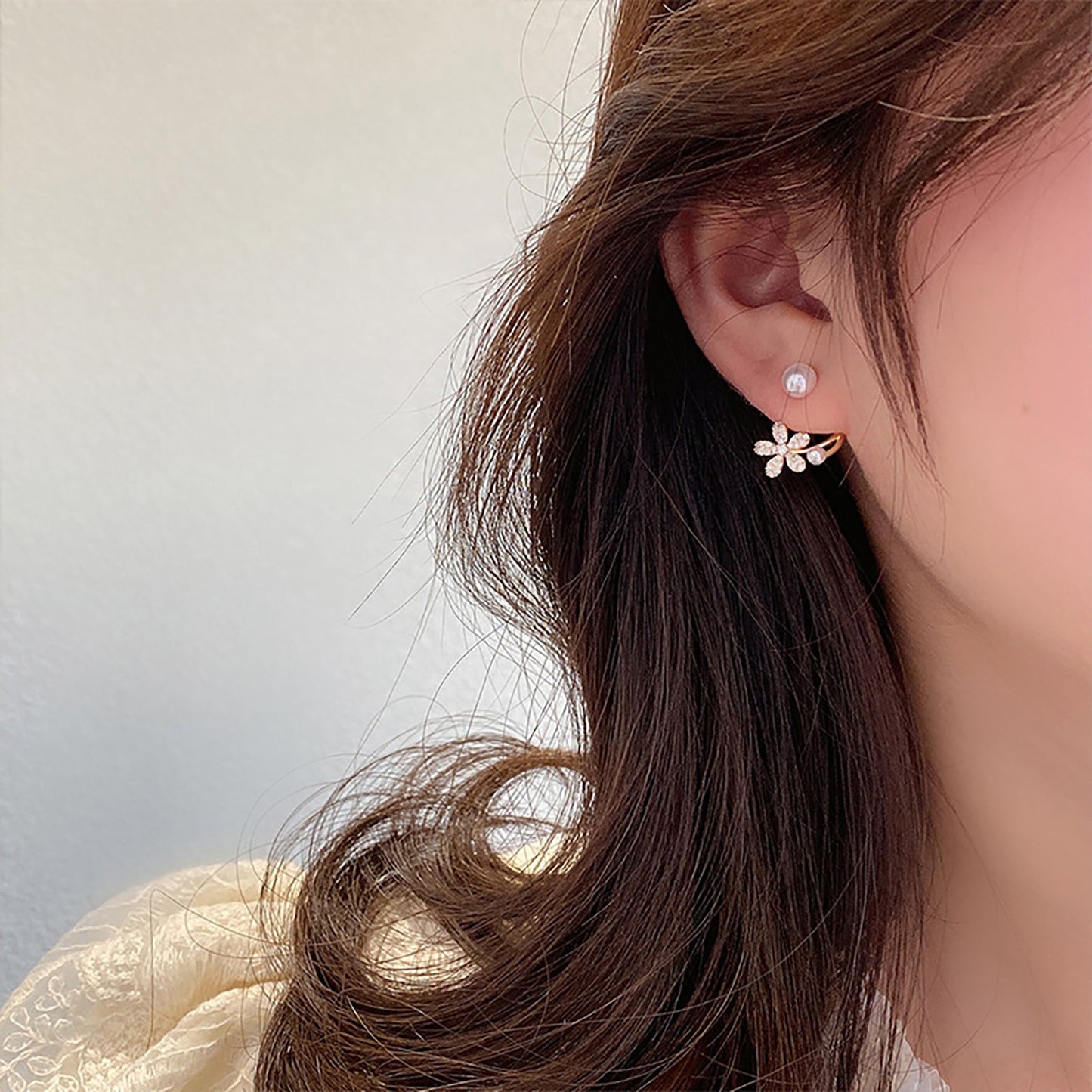 Pearl - Flower Style Earrings - fabufabu design store