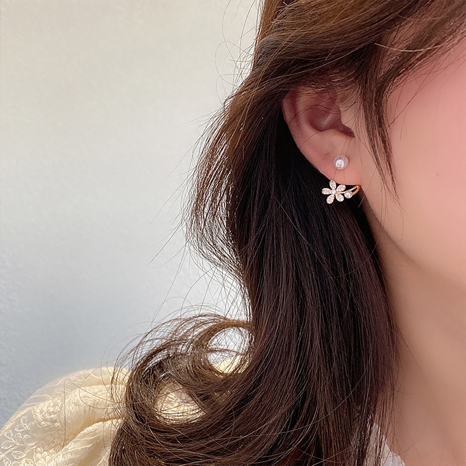 Pearl - Flower Style Earrings - fabufabu design store