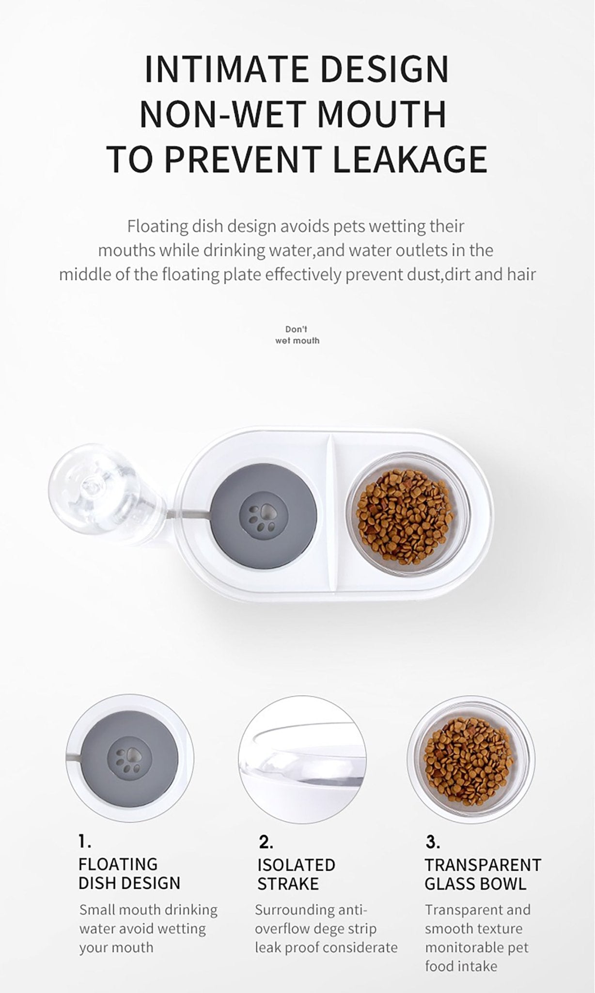 Pet 2 - in - 1 Water Bowl and Food Bowl - fabufabu design store